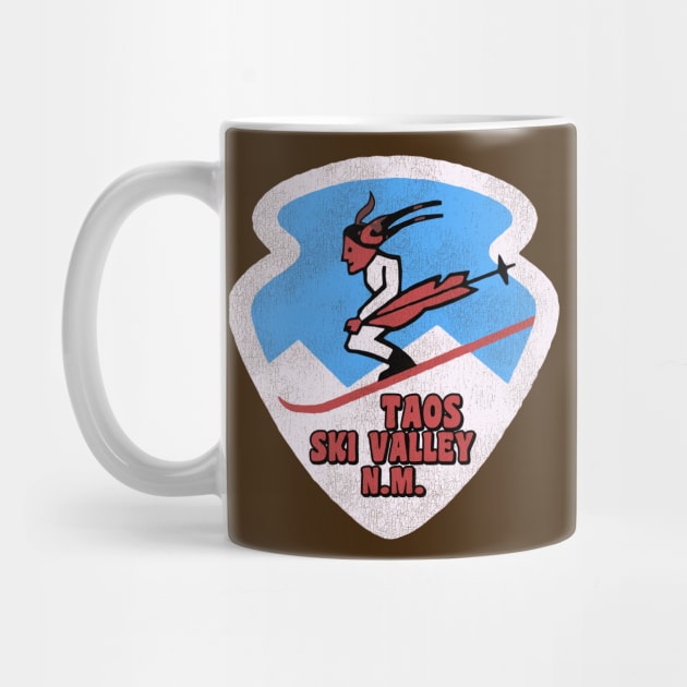 Taos New Mexico Ski Valley Vintage Tourist Souvenir by darklordpug